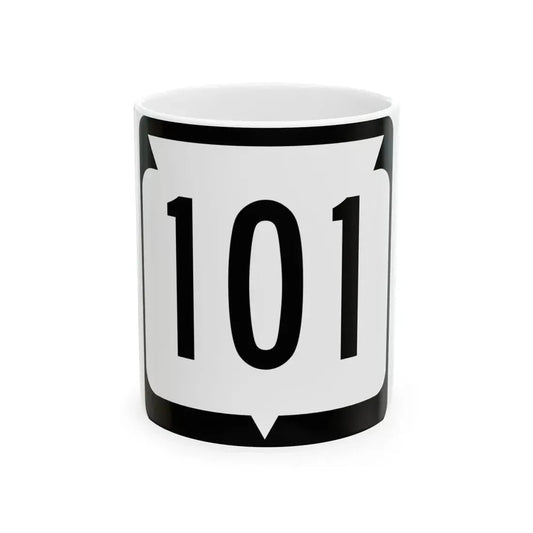 WIS 101 (Wisconsin) (Road Sign) White Coffee Mug 11oz - Go Mug Yourself