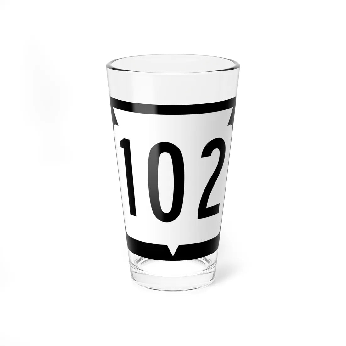 WIS 102 (Wisconsin) (Road Sign) Pint Glss 16oz 16oz - Go Mug Yourself