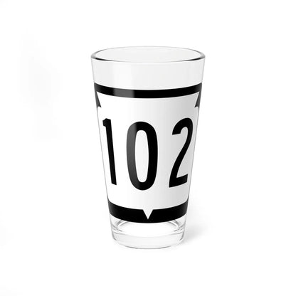 WIS 102 (Wisconsin) (Road Sign) Pint Glss 16oz 16oz - Go Mug Yourself