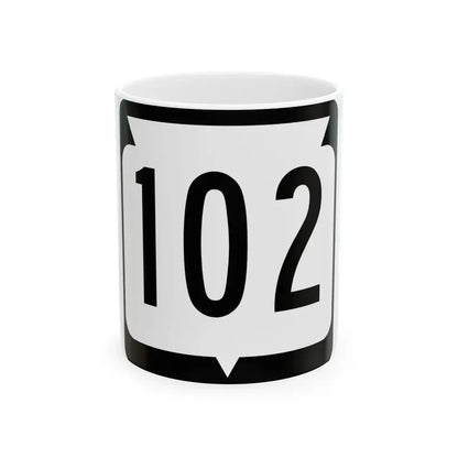 WIS 102 (Wisconsin) (Road Sign) White Coffee Mug 11oz - Go Mug Yourself