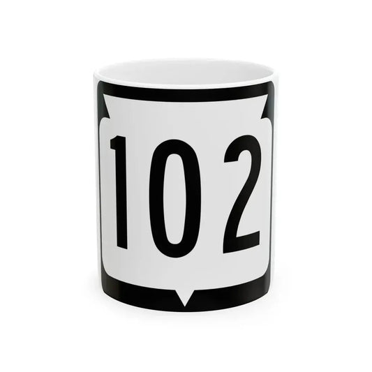 WIS 102 (Wisconsin) (Road Sign) White Coffee Mug 11oz - Go Mug Yourself