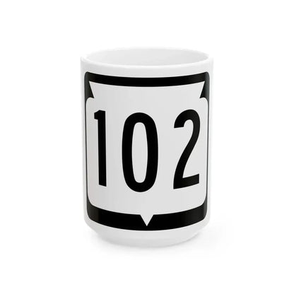 WIS 102 (Wisconsin) (Road Sign) White Coffee Mug 15oz - Go Mug Yourself