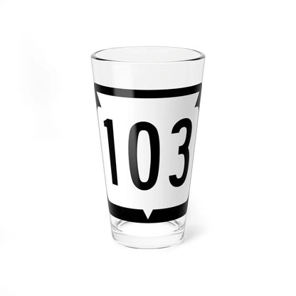 WIS 103 (Wisconsin) (Road Sign) Pint Glss 16oz 16oz - Go Mug Yourself