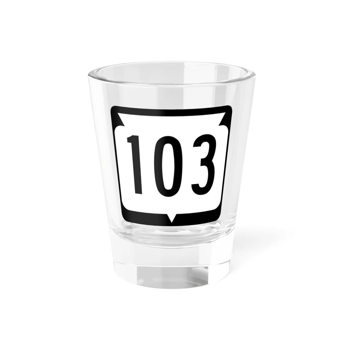WIS 103 (Wisconsin) (Road Sign) Shot Glass 1.5oz 1.5oz - Go Mug Yourself