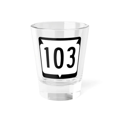 WIS 103 (Wisconsin) (Road Sign) Shot Glass 1.5oz 1.5oz - Go Mug Yourself
