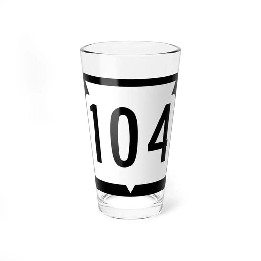 WIS 104 (Wisconsin) (Road Sign) Pint Glass 16oz 16oz - Go Mug Yourself
