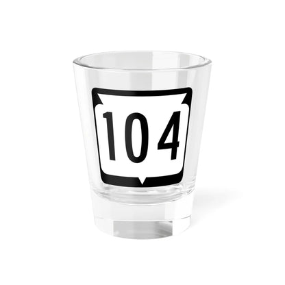 WIS 104 (Wisconsin) (Road Sign) Shot Glass 1.5oz 1.5oz - Go Mug Yourself