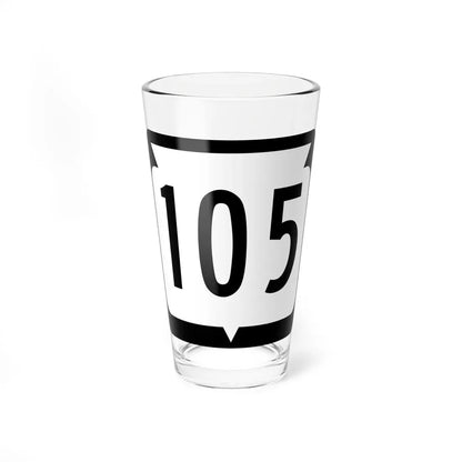 WIS 105 (Wisconsin) (Road Sign) Pint Glass 16oz 16oz - Go Mug Yourself
