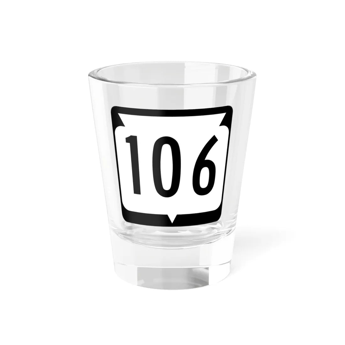 WIS 106 (Wisconsin) (Road Sign) Shot Glass 1.5oz 1.5oz - Go Mug Yourself