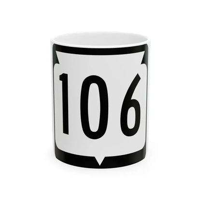 WIS 106 (Wisconsin) (Road Sign) White Coffee Mug 11oz - Go Mug Yourself