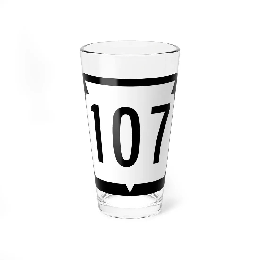 WIS 107 (Wisconsin) (Road Sign) Pint Glass 16oz 16oz - Go Mug Yourself
