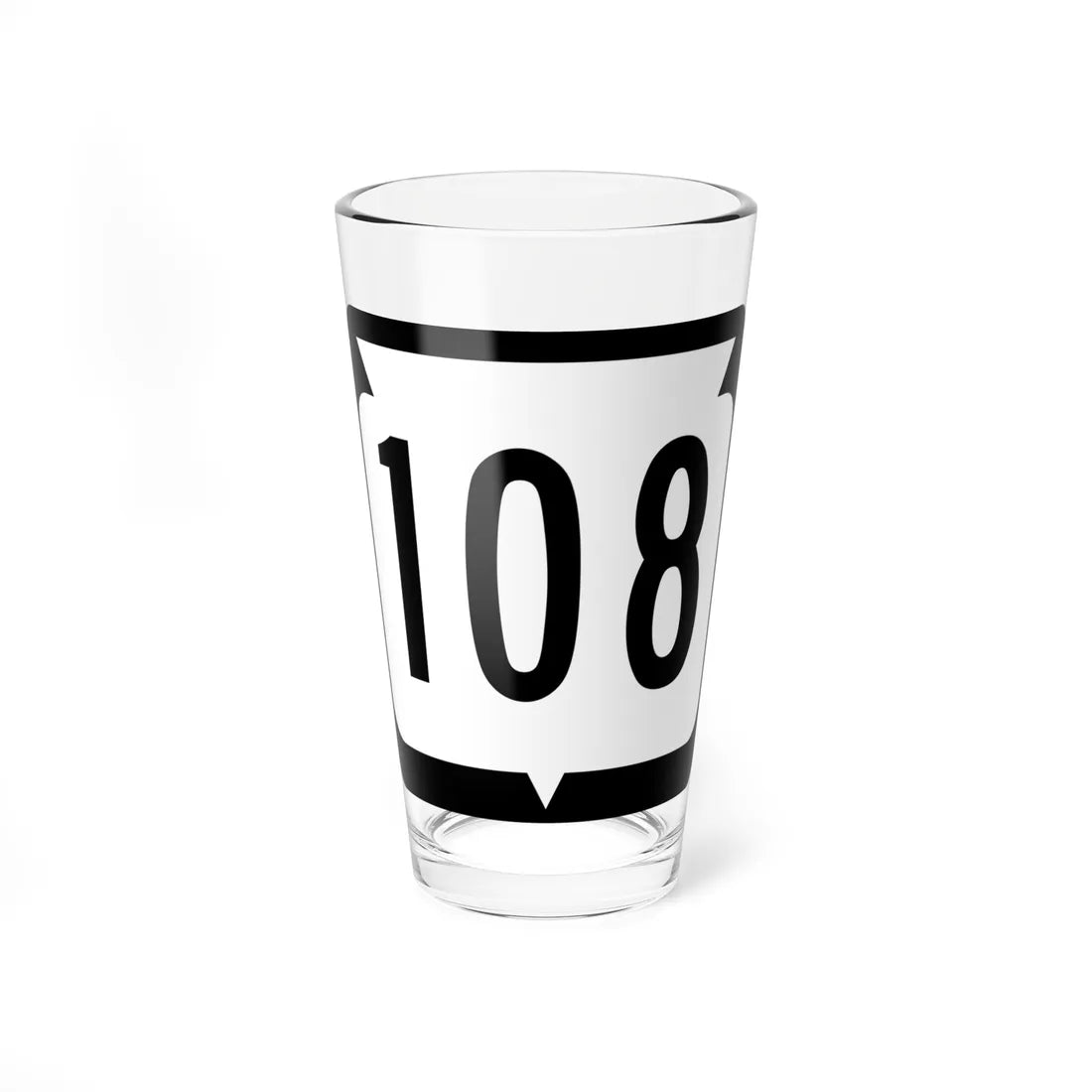 WIS 108 (Wisconsin) (Road Sign) Pint Glss 16oz 16oz - Go Mug Yourself