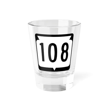 WIS 108 (Wisconsin) (Road Sign) Shot Glass 1.5oz 1.5oz - Go Mug Yourself