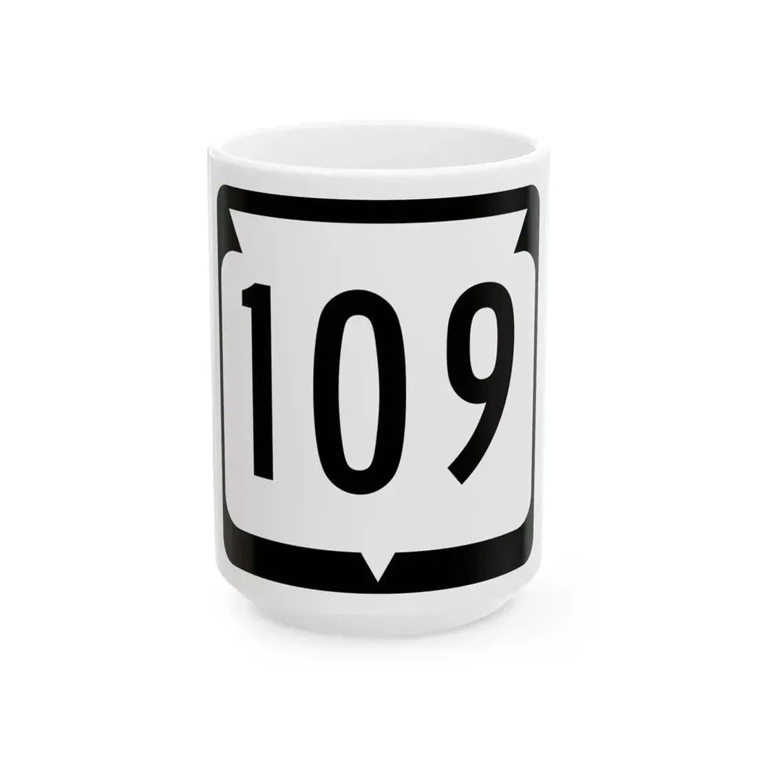 WIS 109 (Wisconsin) (Road Sign) White Coffee Mug 15oz - Go Mug Yourself