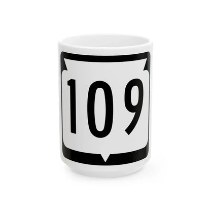 WIS 109 (Wisconsin) (Road Sign) White Coffee Mug 15oz - Go Mug Yourself