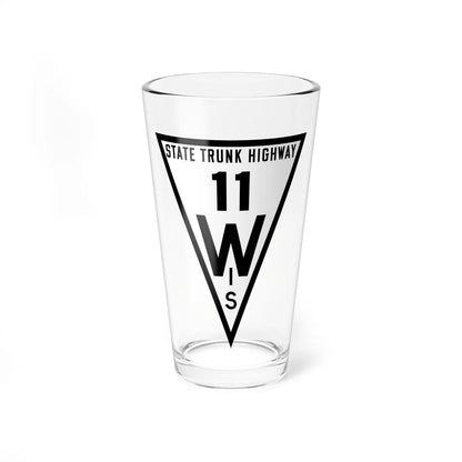 WIS 11 1919 (Wisconsin) (Road Sign) Pint Glss 16oz 16oz - Go Mug Yourself