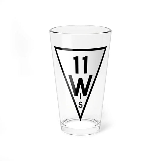 WIS 11 1927 (Wisconsin) (Road Sign) Pint Glss 16oz 16oz - Go Mug Yourself