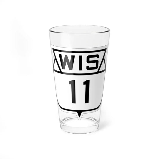 WIS 11 1938 (Wisconsin) (Road Sign) Pint Glass 16oz 16oz - Go Mug Yourself