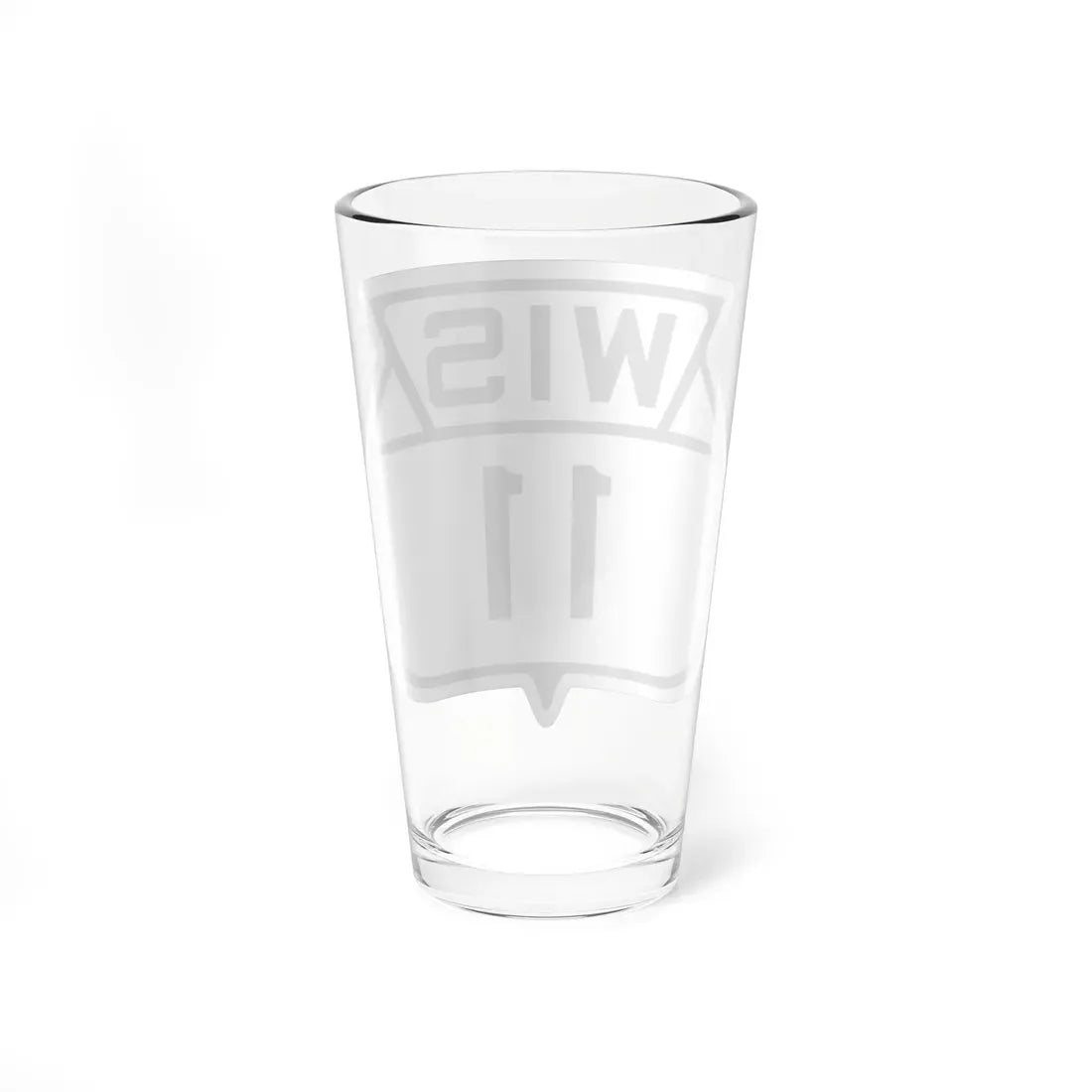 WIS 11 1938 (Wisconsin) (Road Sign) Pint Glass 16oz - Go Mug Yourself