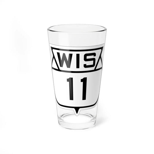 WIS 11 1938 (Wisconsin) (Road Sign) Pint Glss 16oz 16oz - Go Mug Yourself