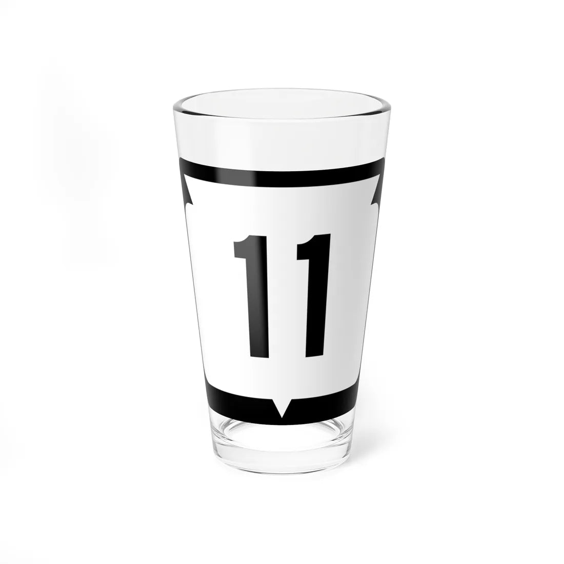 WIS 11 (Wisconsin) (Road Sign) Pint Glss 16oz 16oz - Go Mug Yourself