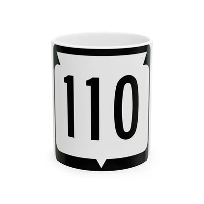 WIS 110 (Wisconsin) (Road Sign) White Coffee Mug 11oz - Go Mug Yourself