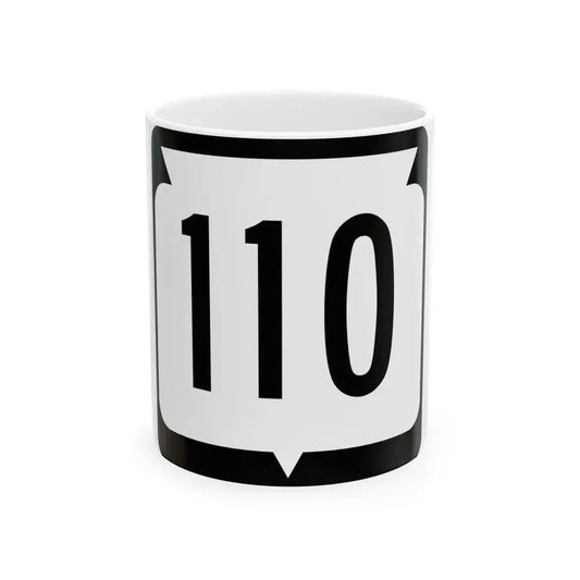 WIS 110 (Wisconsin) (Road Sign) White Coffee Mug 11oz - Go Mug Yourself