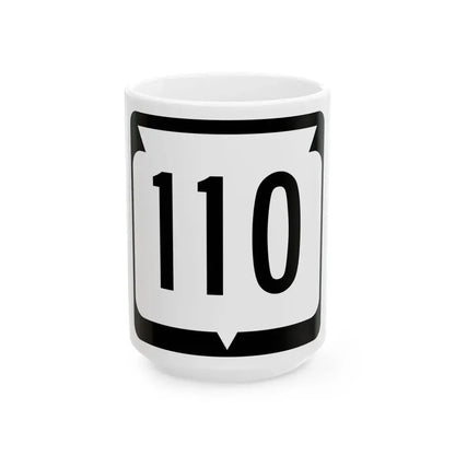 WIS 110 (Wisconsin) (Road Sign) White Coffee Mug 15oz - Go Mug Yourself
