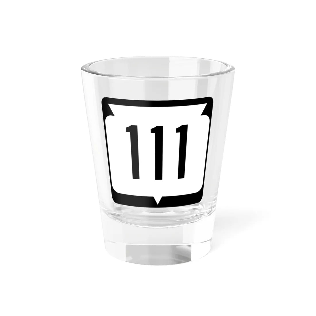 WIS 111 (Wisconsin) (Road Sign) Shot Glass 1.5oz 1.5oz - Go Mug Yourself