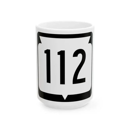 WIS 112 (Wisconsin) (Road Sign) White Coffee Mug 15oz - Go Mug Yourself
