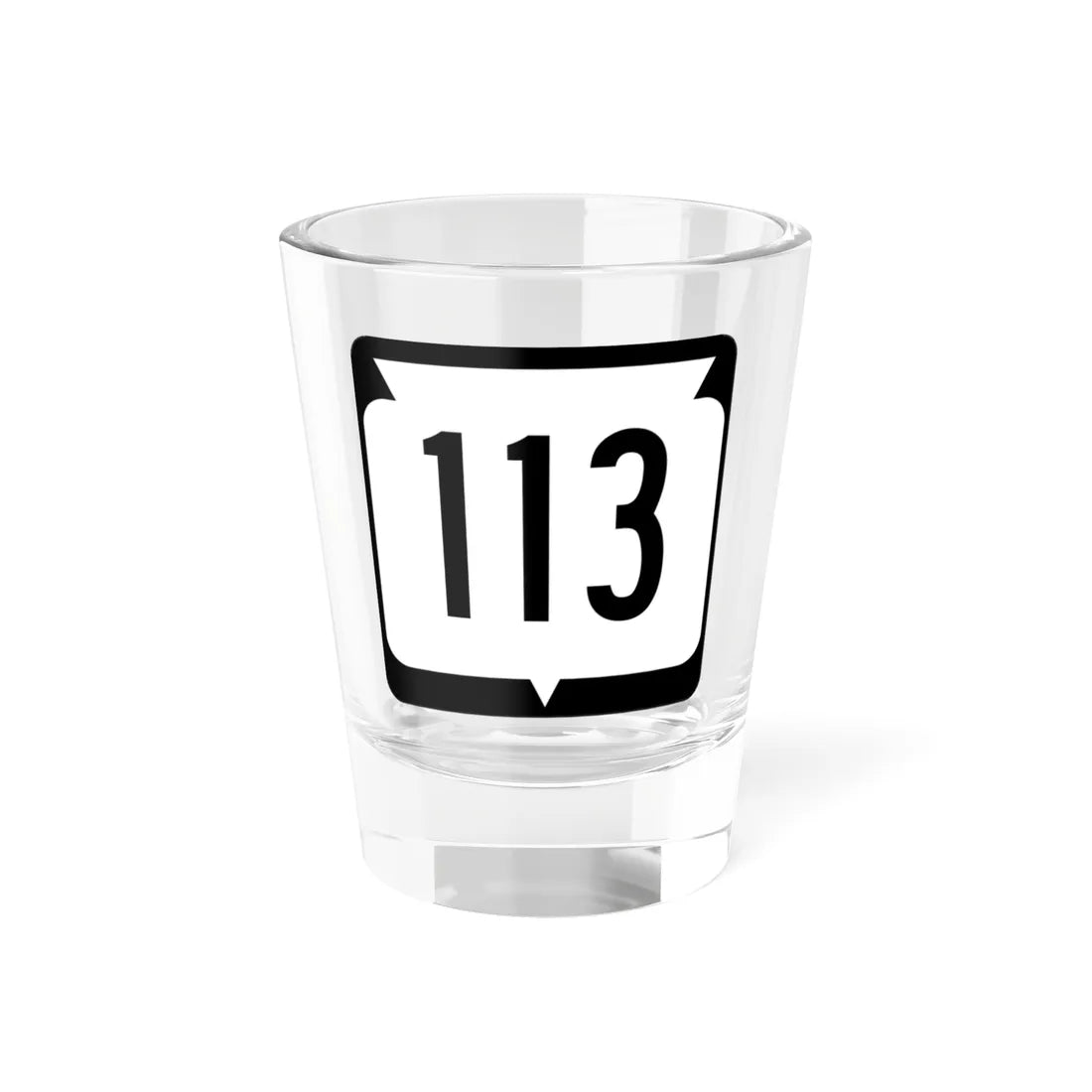 WIS 113 (Wisconsin) (Road Sign) Shot Glass 1.5oz 1.5oz - Go Mug Yourself