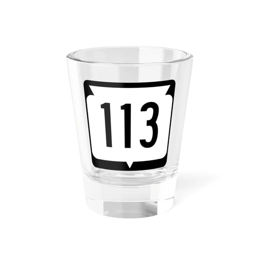 WIS 113 (Wisconsin) (Road Sign) Shot Glass 1.5oz 1.5oz - Go Mug Yourself