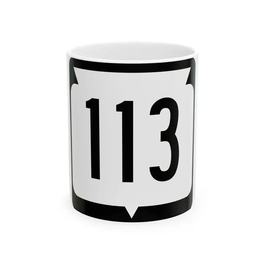 WIS 113 (Wisconsin) (Road Sign) White Coffee Mug 11oz - Go Mug Yourself