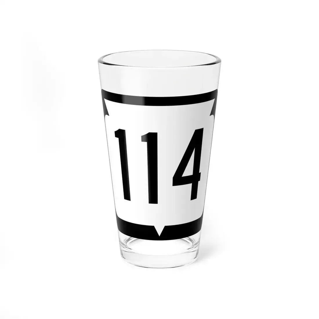 WIS 114 (Wisconsin) (Road Sign) Pint Glss 16oz 16oz - Go Mug Yourself