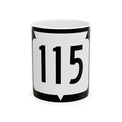 WIS 115 (Wisconsin) (Road Sign) White Coffee Mug 11oz - Go Mug Yourself