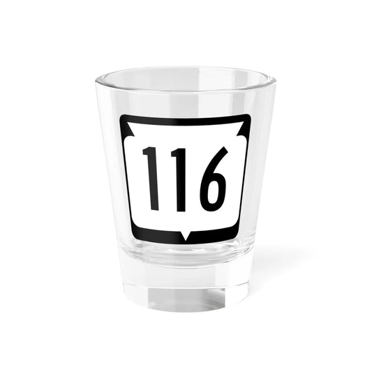 WIS 116 (Wisconsin) (Road Sign) Shot Glass 1.5oz 1.5oz - Go Mug Yourself