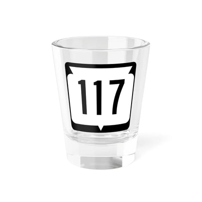 WIS 117 (Wisconsin) (Road Sign) Shot Glass 1.5oz 1.5oz - Go Mug Yourself