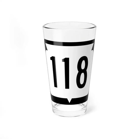 WIS 118 (Wisconsin) (Road Sign) Pint Glss 16oz 16oz - Go Mug Yourself