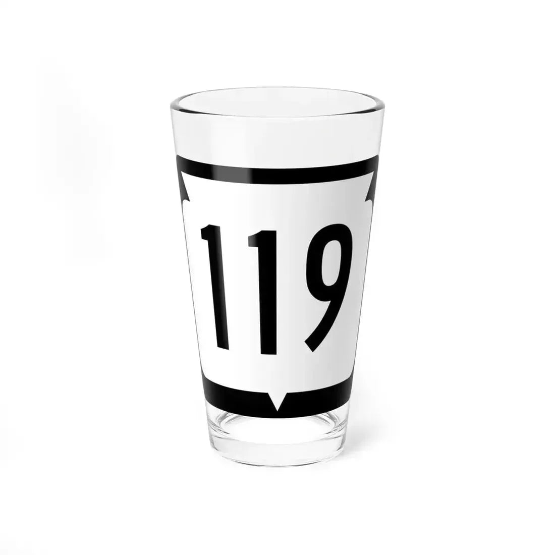 WIS 119 (Wisconsin) (Road Sign) Pint Glass 16oz 16oz - Go Mug Yourself