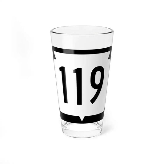 WIS 119 (Wisconsin) (Road Sign) Pint Glss 16oz 16oz - Go Mug Yourself