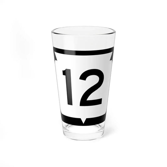 WIS 12 (Wisconsin) (Road Sign) Pint Glass 16oz 16oz - Go Mug Yourself