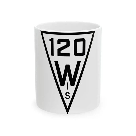 WIS 120 1927 (Wisconsin) (Road Sign) White Coffee Mug 11oz - Go Mug Yourself