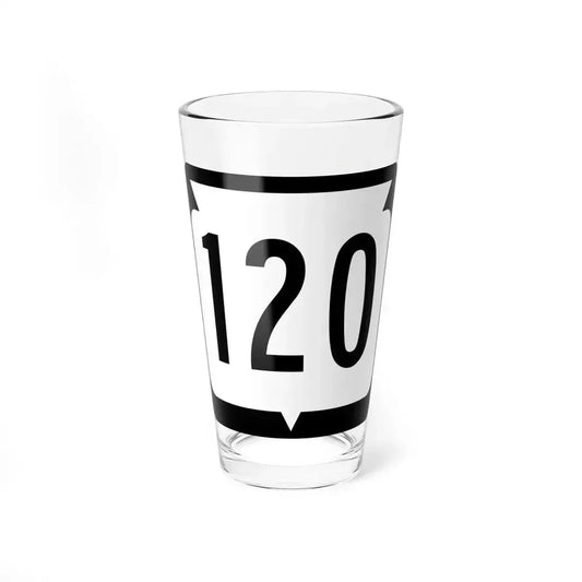 WIS 120 (Wisconsin) (Road Sign) Pint Glass 16oz 16oz - Go Mug Yourself