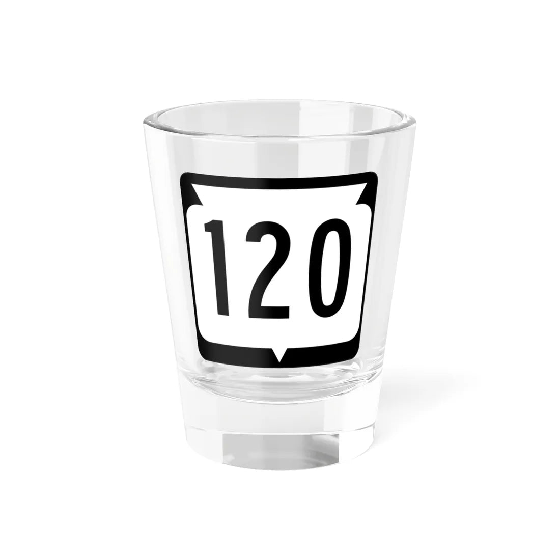 WIS 120 (Wisconsin) (Road Sign) Shot Glass 1.5oz 1.5oz - Go Mug Yourself