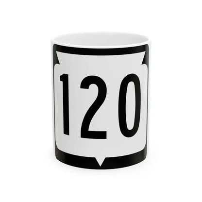 WIS 120 (Wisconsin) (Road Sign) White Coffee Mug 11oz - Go Mug Yourself