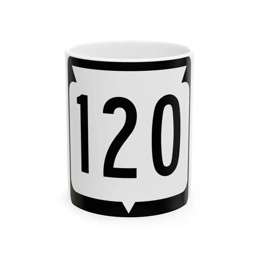 WIS 120 (Wisconsin) (Road Sign) White Coffee Mug 11oz - Go Mug Yourself