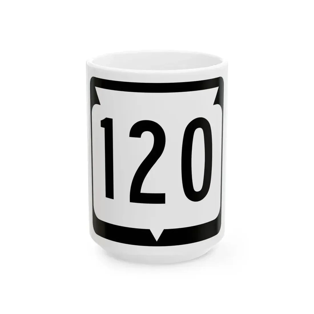 WIS 120 (Wisconsin) (Road Sign) White Coffee Mug 15oz - Go Mug Yourself