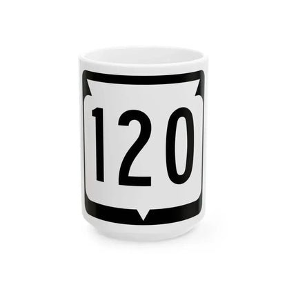 WIS 120 (Wisconsin) (Road Sign) White Coffee Mug 15oz - Go Mug Yourself