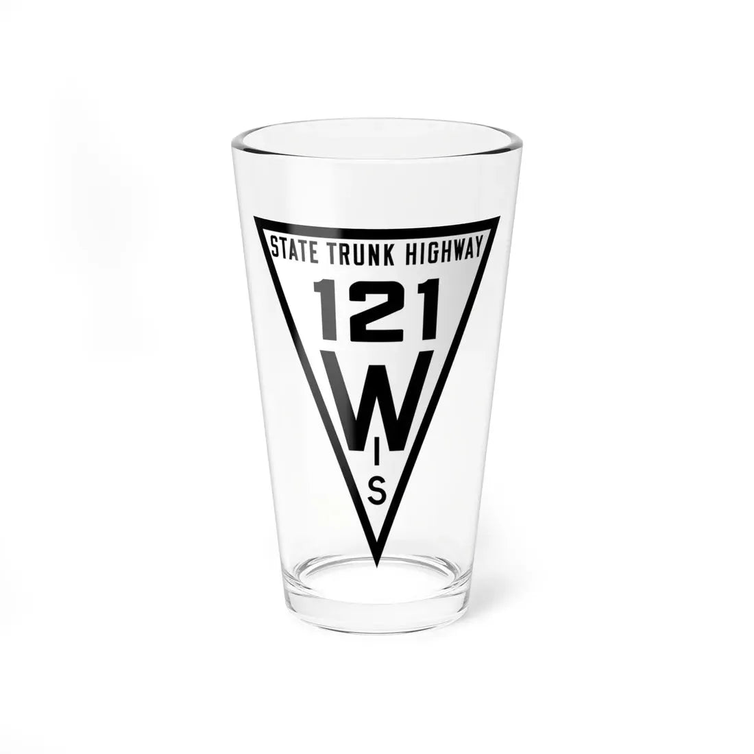 WIS 121 1919 (Wisconsin) (Road Sign) Pint Glass 16oz 16oz - Go Mug Yourself