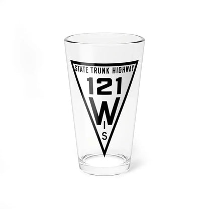 WIS 121 1919 (Wisconsin) (Road Sign) Pint Glass 16oz 16oz - Go Mug Yourself
